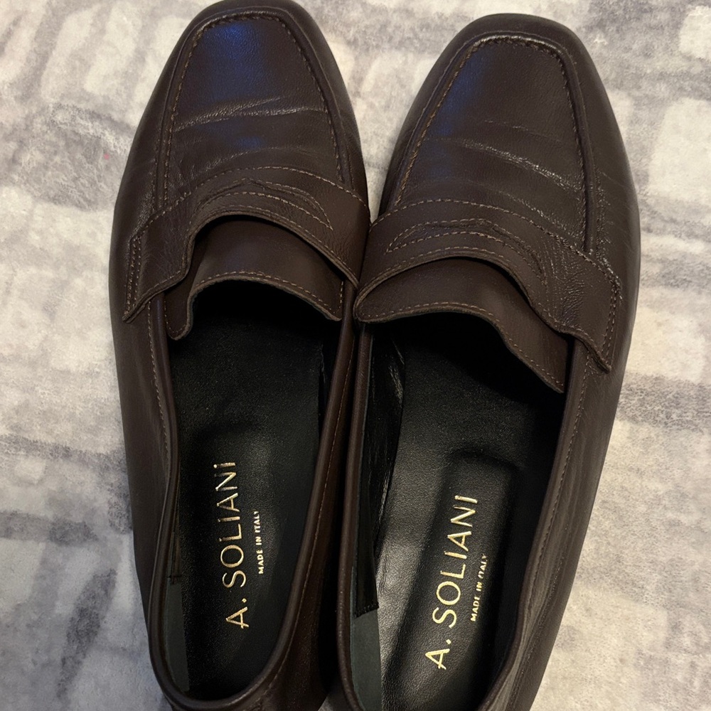 Women's Brown Leather Loafers